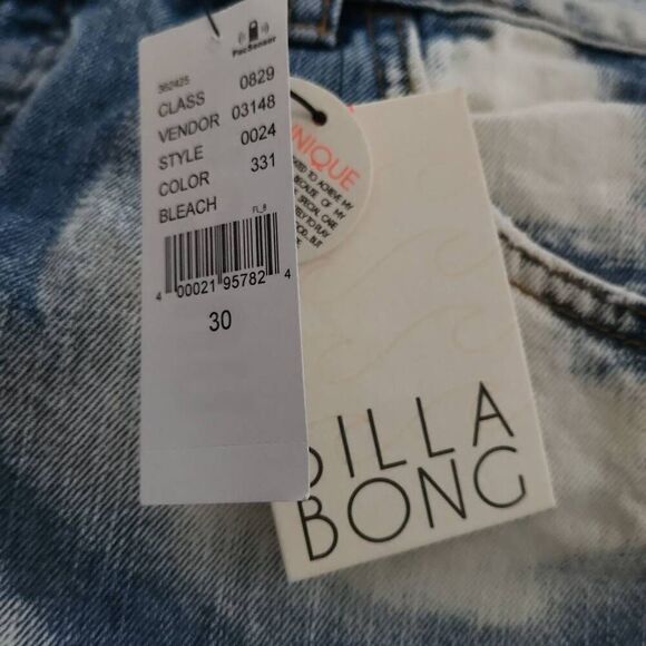 BillaBong Women's Size 30 Bleach Blue Cutoff Jean Shorts - Picture 6 of 6